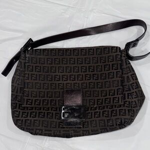 Fendi Black and Brown Shoulder Bag